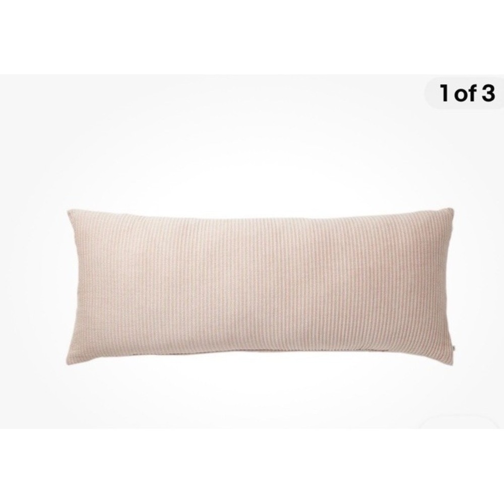 Hearth & Hand 14"x36" Textured Wavy Stitch Matelassé Lumbar Bed Pillow Clay